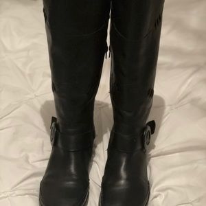 Mix Mooz tall black boots wedge size 10